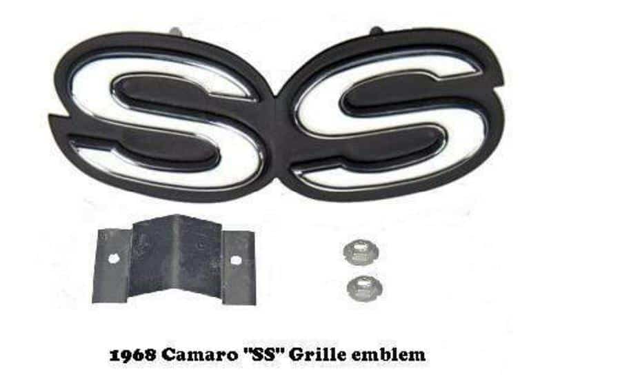 Grille Emblem: Camaro 68 "SS"  (w/o RS)